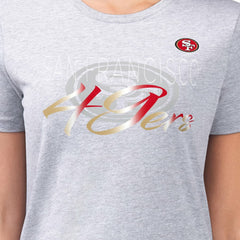 NFL San Francisco 49ers G-III 4Her by Carl Banks Women's Super-Slim Fit Lightweight Shadow Logo T-Shirt