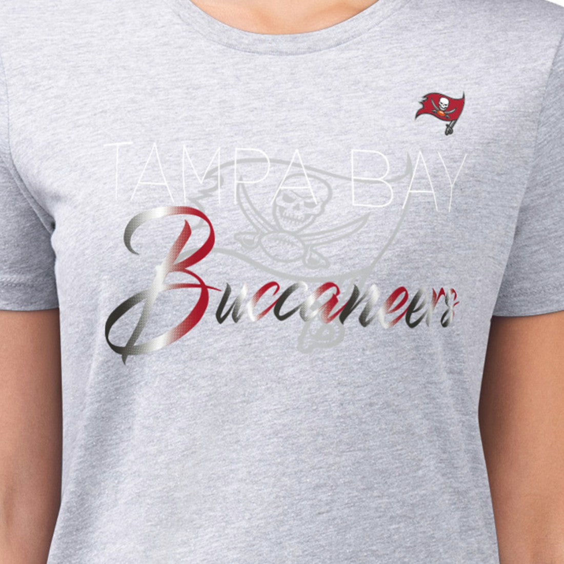 NFL Tampa Bay Buccaneers G-III 4Her by Carl Banks Women's Super-Slim Fit Lightweight Shadow Logo T-Shirt