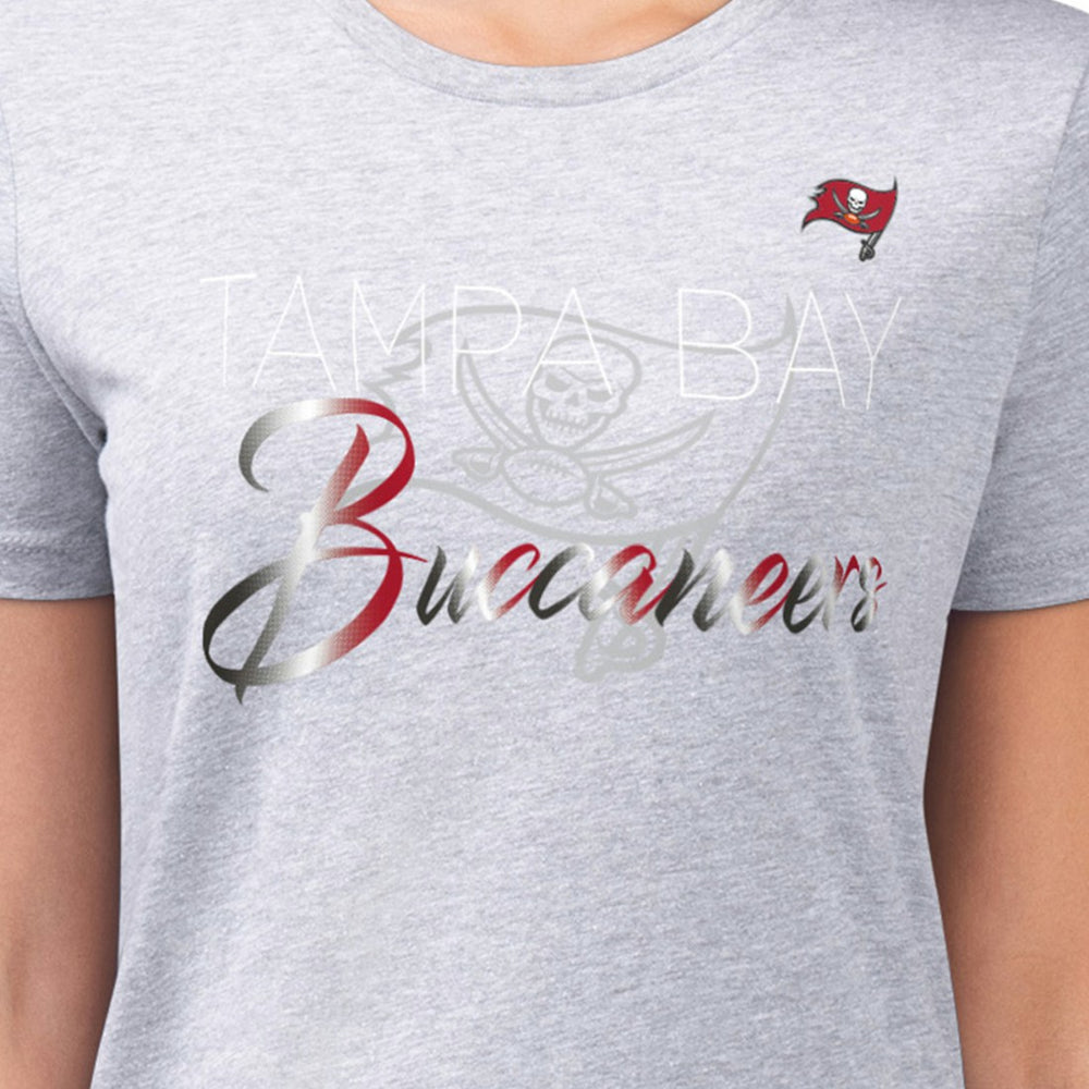 NFL Tampa Bay Buccaneers G-III 4Her by Carl Banks Women's Super-Slim Fit Lightweight Shadow Logo T-Shirt