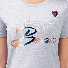 NFL Chicago Bears G-III 4Her by Carl Banks Women's Super-Slim Fit Lightweight Shadow Logo T-Shirt
