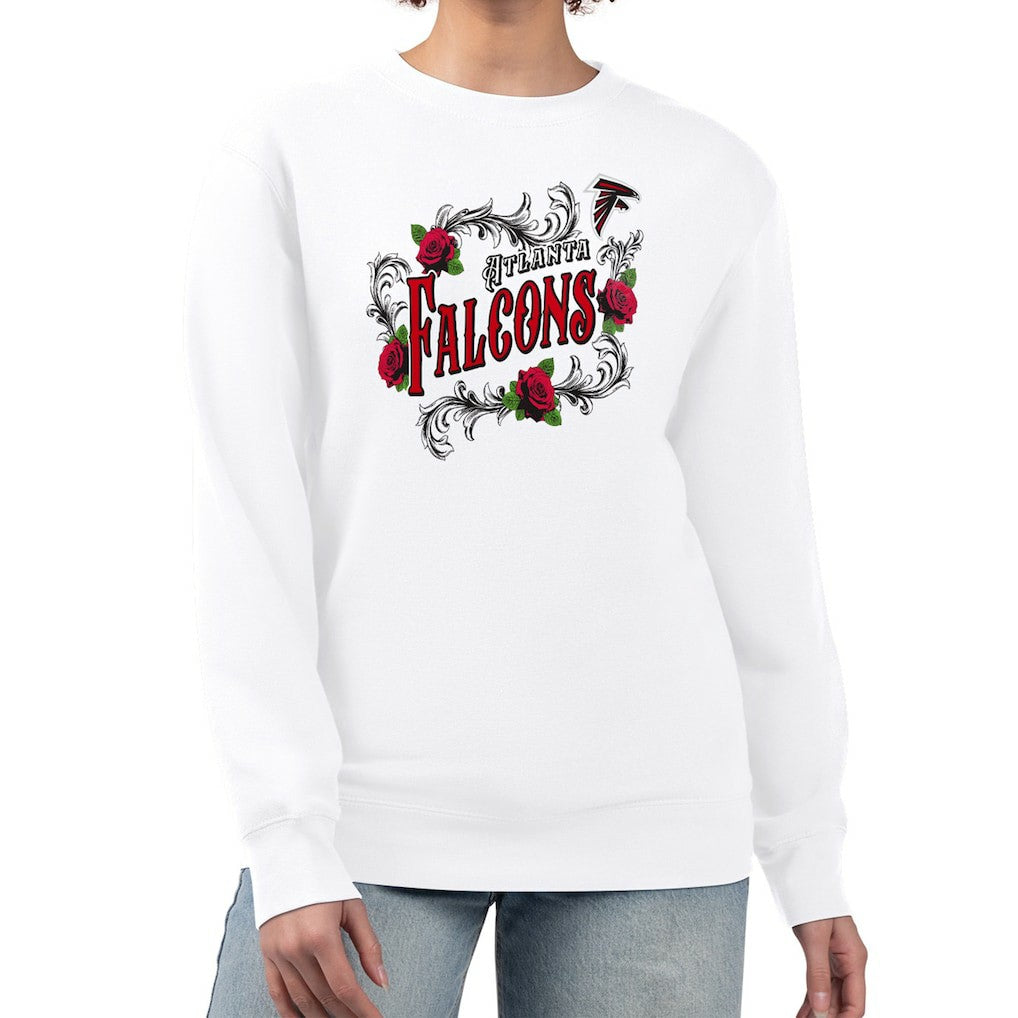 NFL Atlanta Falcons G-III 4Her by Carl Banks Women's Roses Fleece Tri-Blend Pullover Sweatshirt