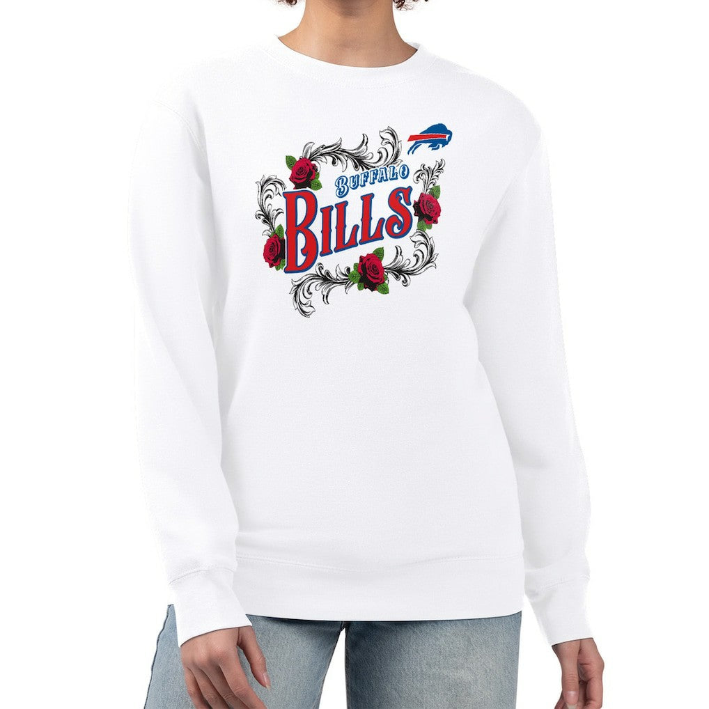 NFL Buffalo Bills G-III 4Her by Carl Banks Women's Roses Fleece Tri-Blend Pullover Sweatshirt