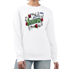 NFL Seattle Seahawks G-III 4Her by Carl Banks Women's Roses Fleece Tri-Blend Pullover Sweatshirt