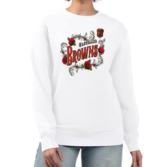 NFL Cleveland Browns G-III 4Her by Carl Banks Women's Roses Fleece Tri-Blend Pullover Sweatshirt