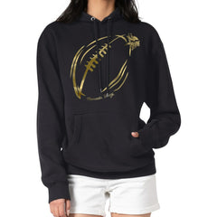 NFL Minnesota Vikings G-III 4Her by Carl Banks Women's Metallic Print Football Sketch Fleece Pullover Hoodie