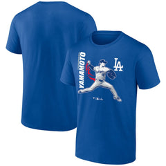 Yoshinobu Yamamoto Los Angeles Dodgers Player Graphic T-Shirt - Royal