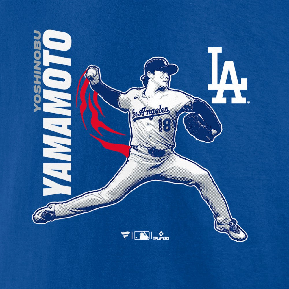 Yoshinobu Yamamoto Los Angeles Dodgers Player Graphic T-Shirt - Royal