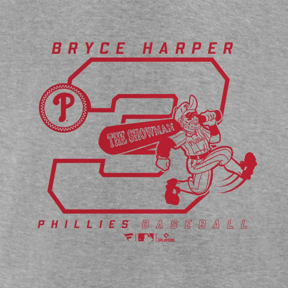 Bryce Harper Philadelphia Phillies Player Graphic T-Shirt - Heather Gray