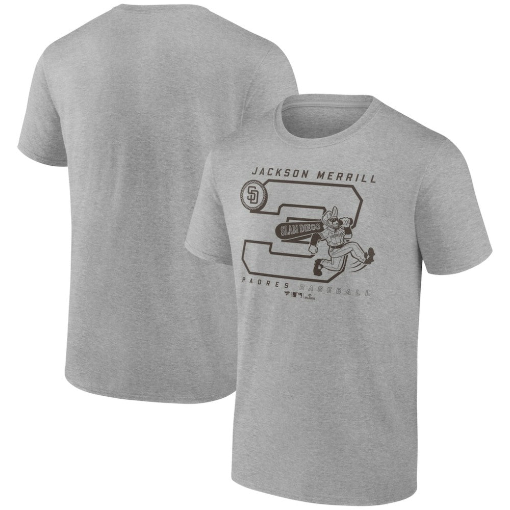 Jackson Merrill San Diego Padres Player Graphic T-Shirt - Heather Gray
