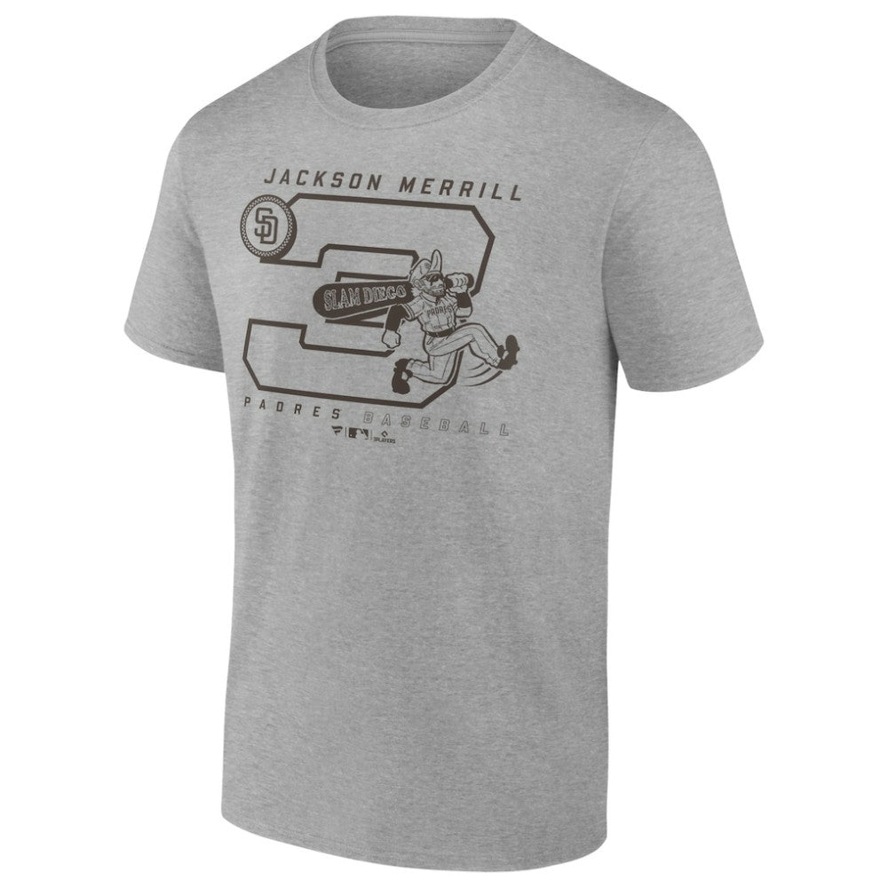 Jackson Merrill San Diego Padres Player Graphic T-Shirt - Heather Gray