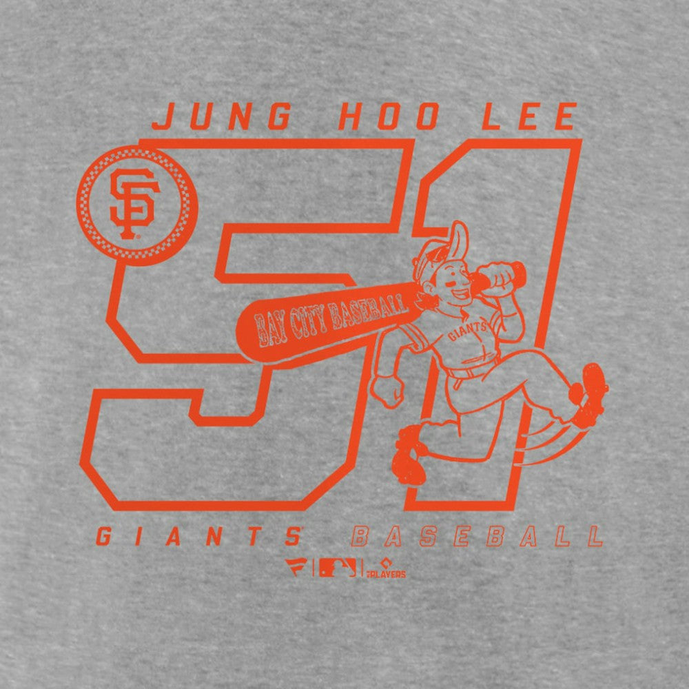 Jung Hoo Lee San Francisco Giants Player Graphic T-Shirt - Heather Gray