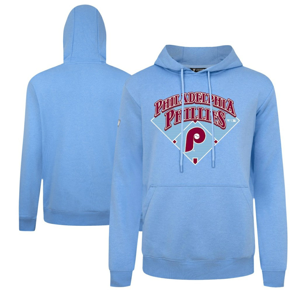 Philadelphia Phillies Levelwear Phantastic Podium Pullover Hoodie - Light Blue