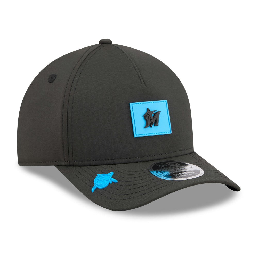 Miami Marlins 2026 Clubhouse 9FORTY A-Frame Adjustable Hat - Black | New Era