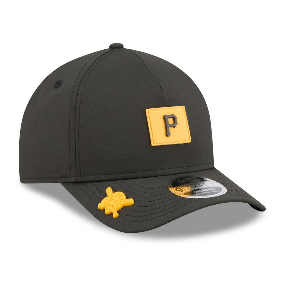 Pittsburgh Pirates 2026 Clubhouse 9FORTY A-Frame Adjustable Hat - Black | New Era