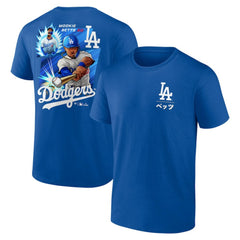 Mookie Betts Los Angeles Dodgers Anime Graphic T-Shirt - Royal