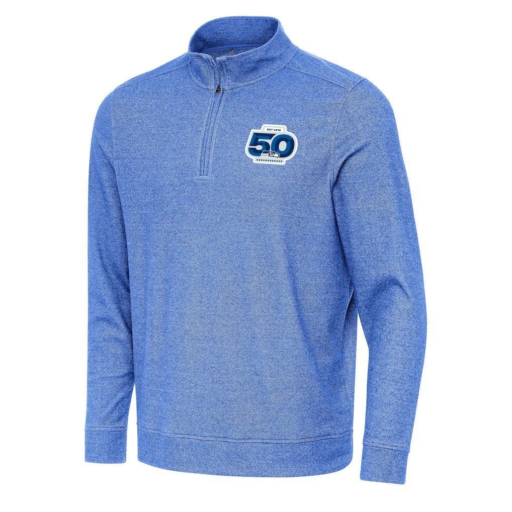 NFL Seattle Seahawks Antigua 50th Season Subtle Quarter-Zip Pullover