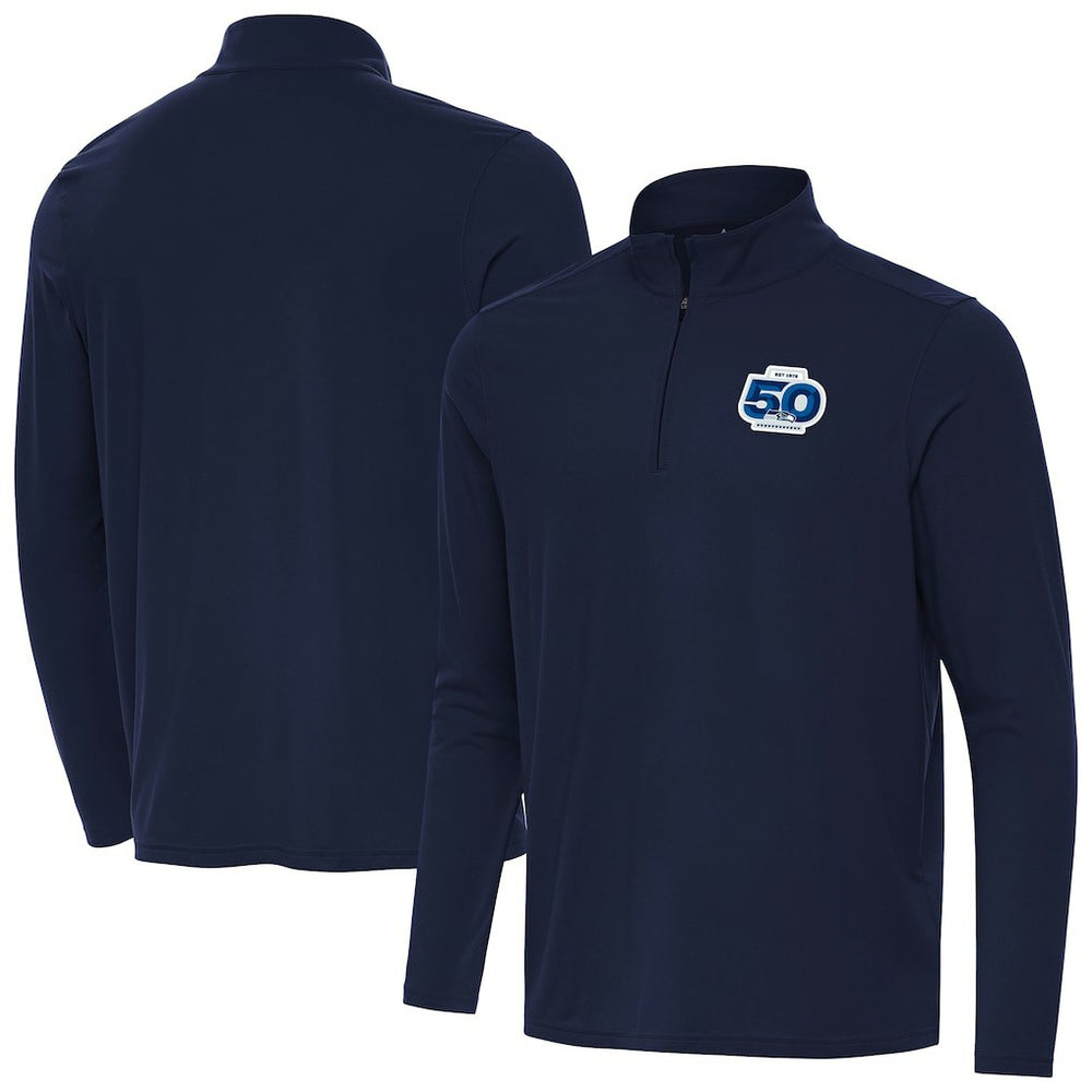 NFL Seattle Seahawks Antigua 50th Season Intent Quarter-Zip Pullover