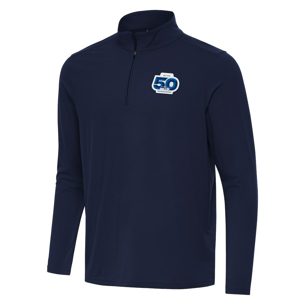 NFL Seattle Seahawks Antigua 50th Season Intent Quarter-Zip Pullover