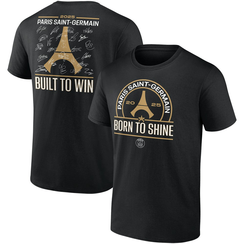 Paris Saint-Germain 2025 Champions League Winners Signature Roster T-Shirt / Soccer Hot sale