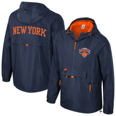 New York Knicks Stadium Essentials Unisex Compete Quarter-Zip Hoodie Jacket - Blue for sale