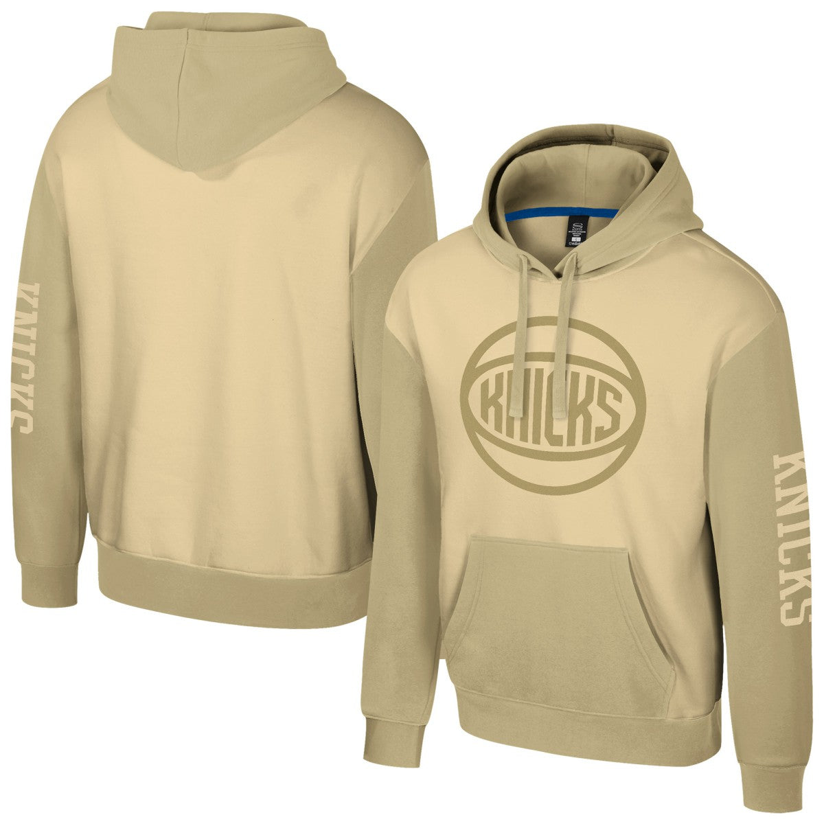 New York Knicks Stadium Essentials Unisex Rafters Burst Hoodie - Khaki cheap