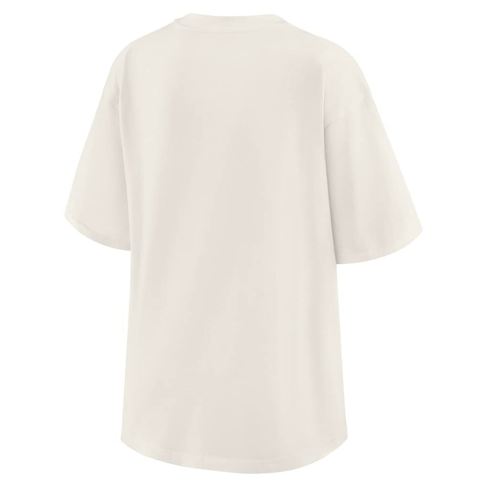 New York Knicks WEAR by Erin Andrews Women's Ball Boyfriend T-Shirt - Cream outlet