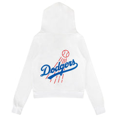 Los Angeles Dodgers Aviator Nation x MLB Unisex Five-Stripe Tri-Blend Full-Zip Hoodie - White