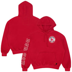 Boston Red Sox Aviator Nation x MLB Unisex Tri-Blend Pullover Hoodie - Red
