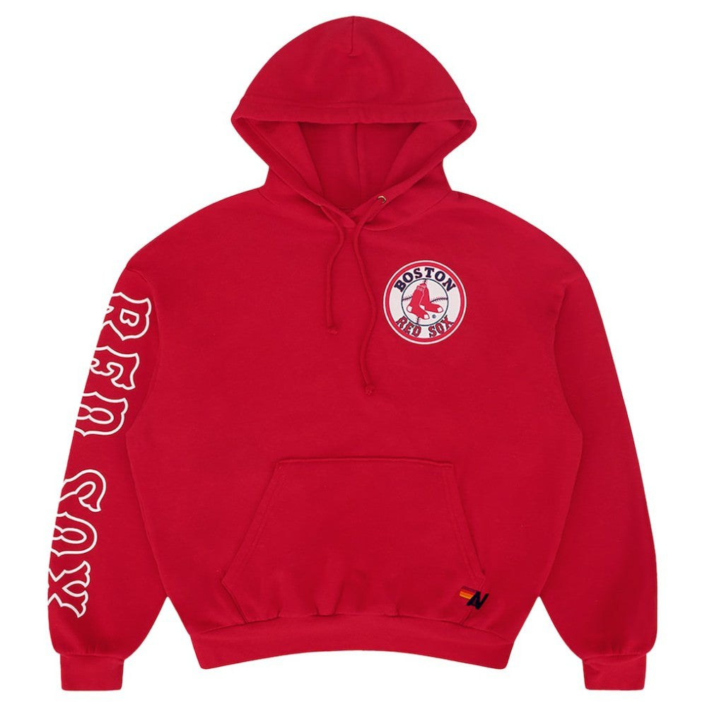 Boston Red Sox Aviator Nation x MLB Unisex Tri-Blend Pullover Hoodie - Red