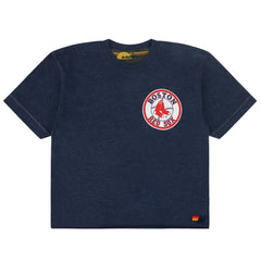 Boston Red Sox Aviator Nation x MLB Women's Cropped Boyfriend Tri-Blend T-Shirt - Navy