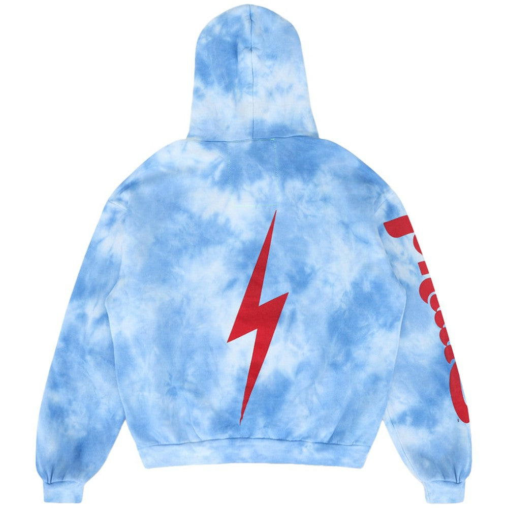 Philadelphia Phillies Aviator Nation x MLB Unisex Tie-Dye Tri-Blend Pullover Hoodie - Light Blue