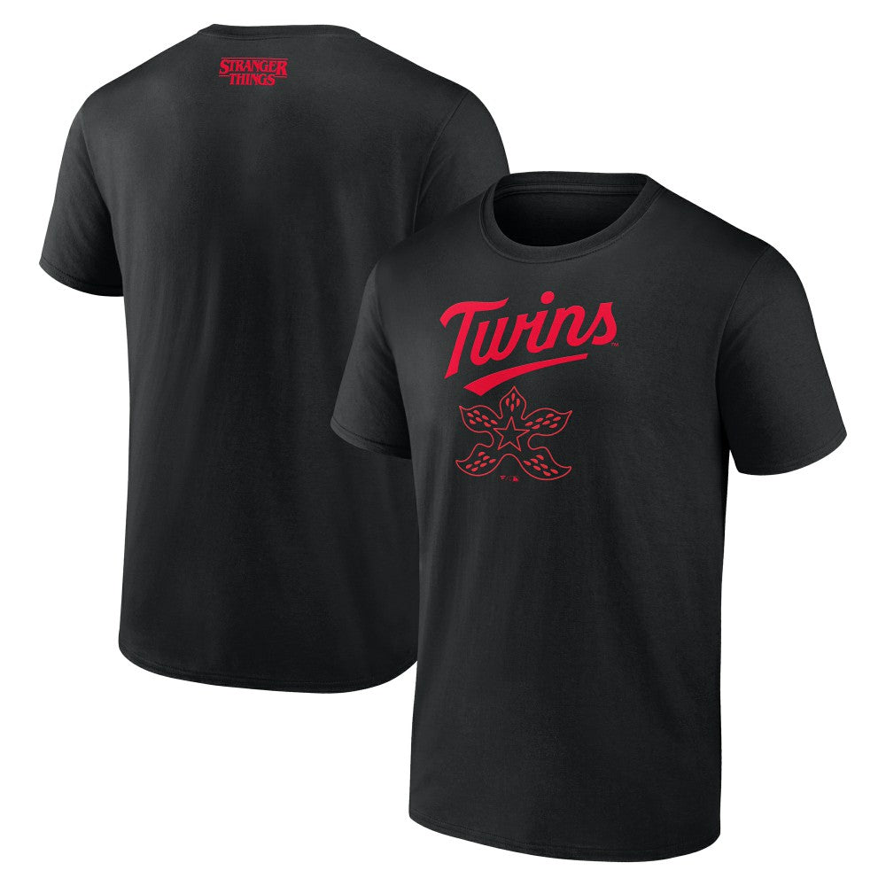 Minnesota Twins Stranger Things Demogorgan T-Shirt - Black