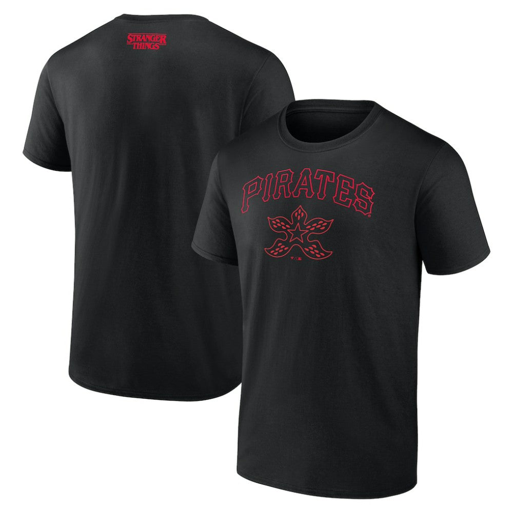 Pittsburgh Pirates Stranger Things Demogorgan T-Shirt - Black