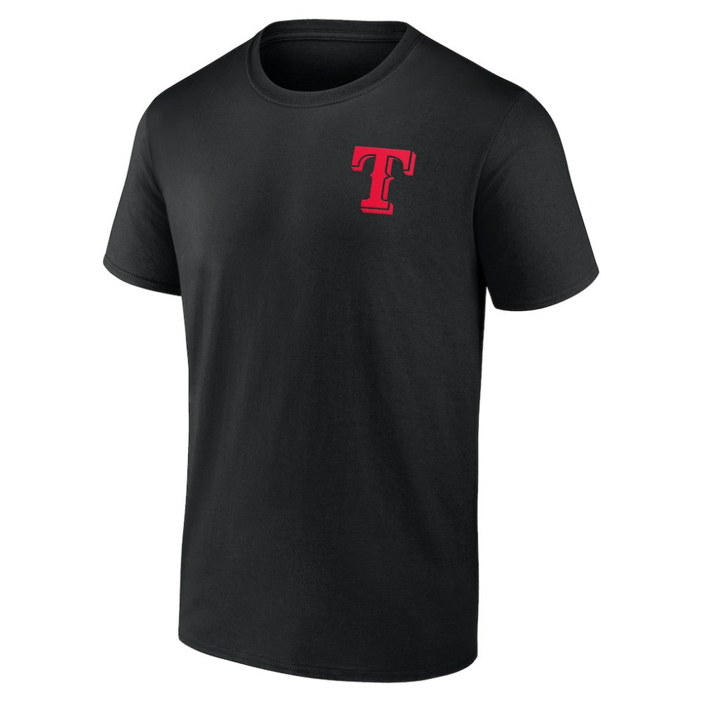 Texas Rangers Stranger Things Graphic T-Shirt - Black