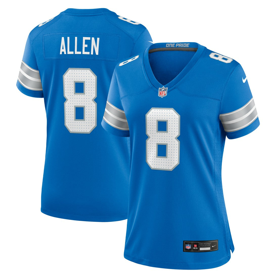 NFL Detroit Lions Kyle Allen  Women's Team Game Jersey