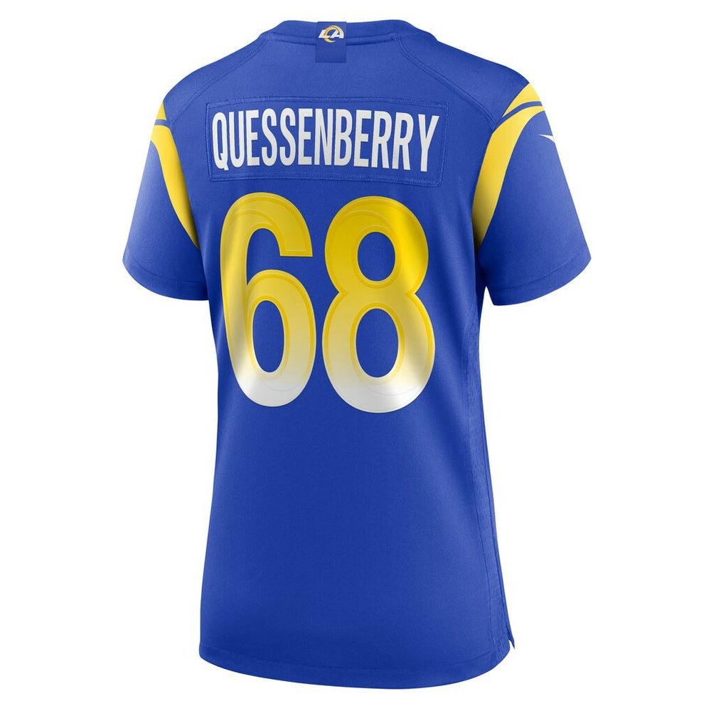 NFL Los Angeles Rams David Quessenberry  Women's Team Game Jersey