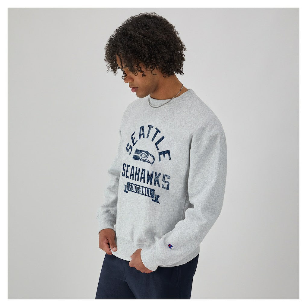 NFL Seattle Seahawks Reverse Weave Fleece Pullover Sweatshirt