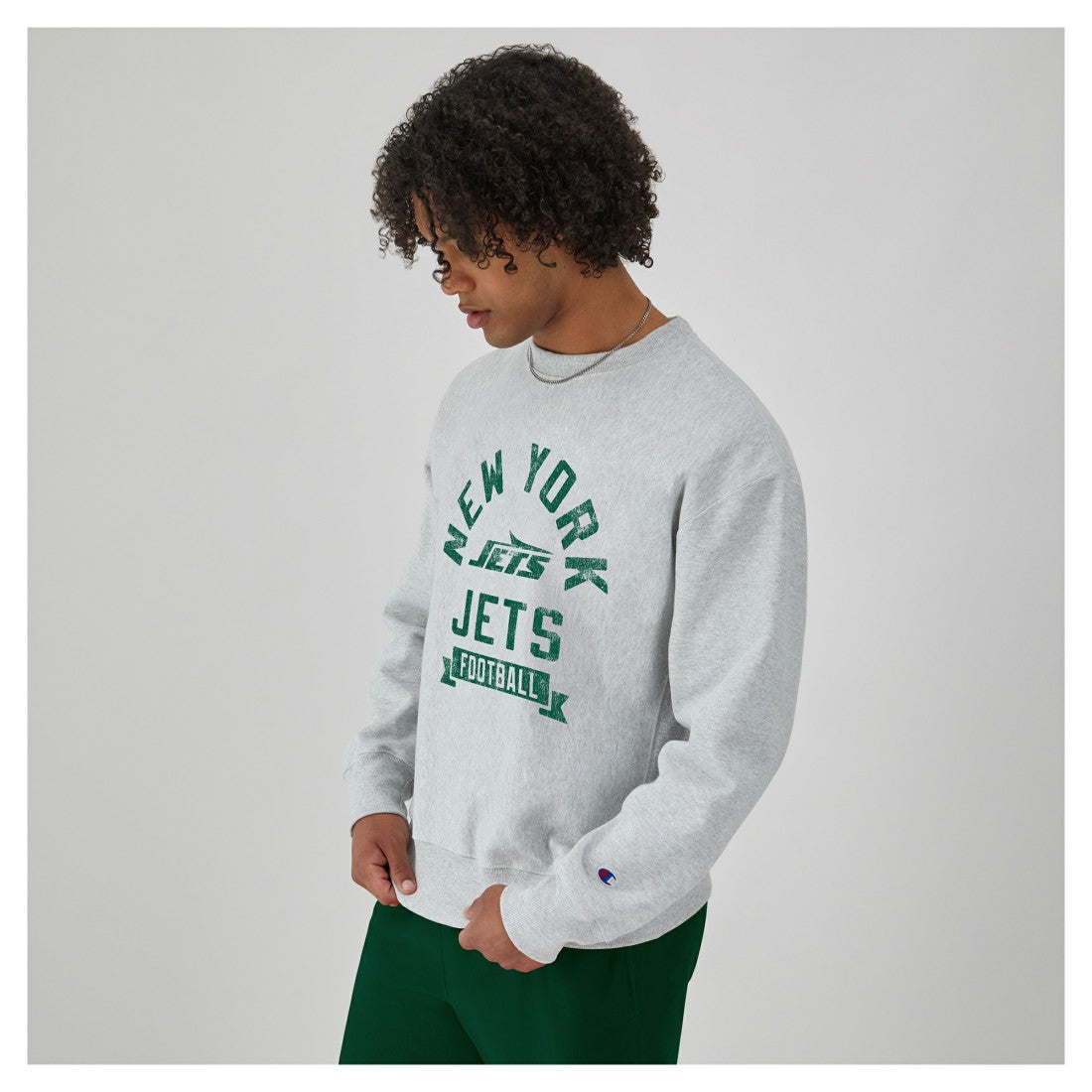 NFL New York Jets Reverse Weave Fleece Pullover Sweatshirt