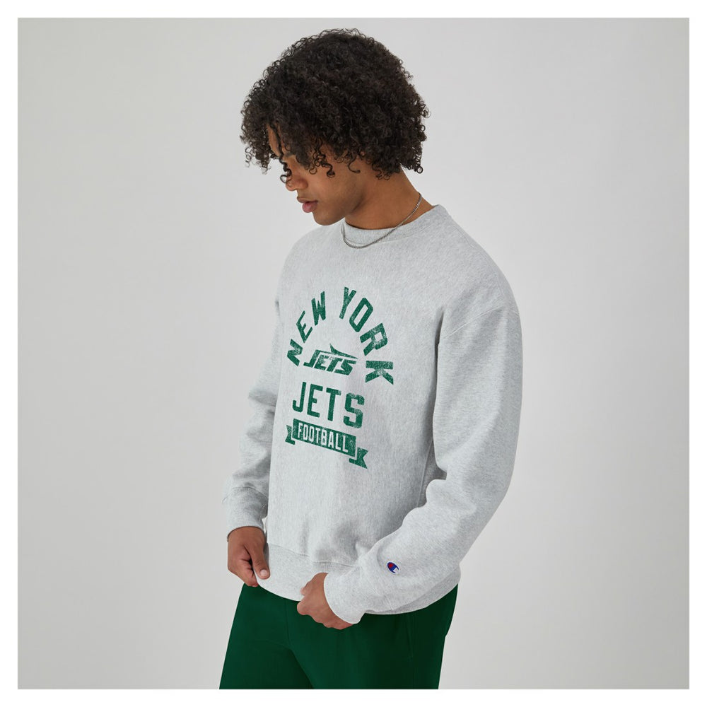 NFL New York Jets Reverse Weave Fleece Pullover Sweatshirt