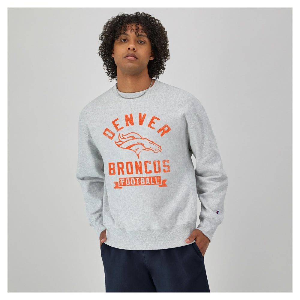 NFL Denver Broncos Reverse Weave Fleece Pullover Sweatshirt