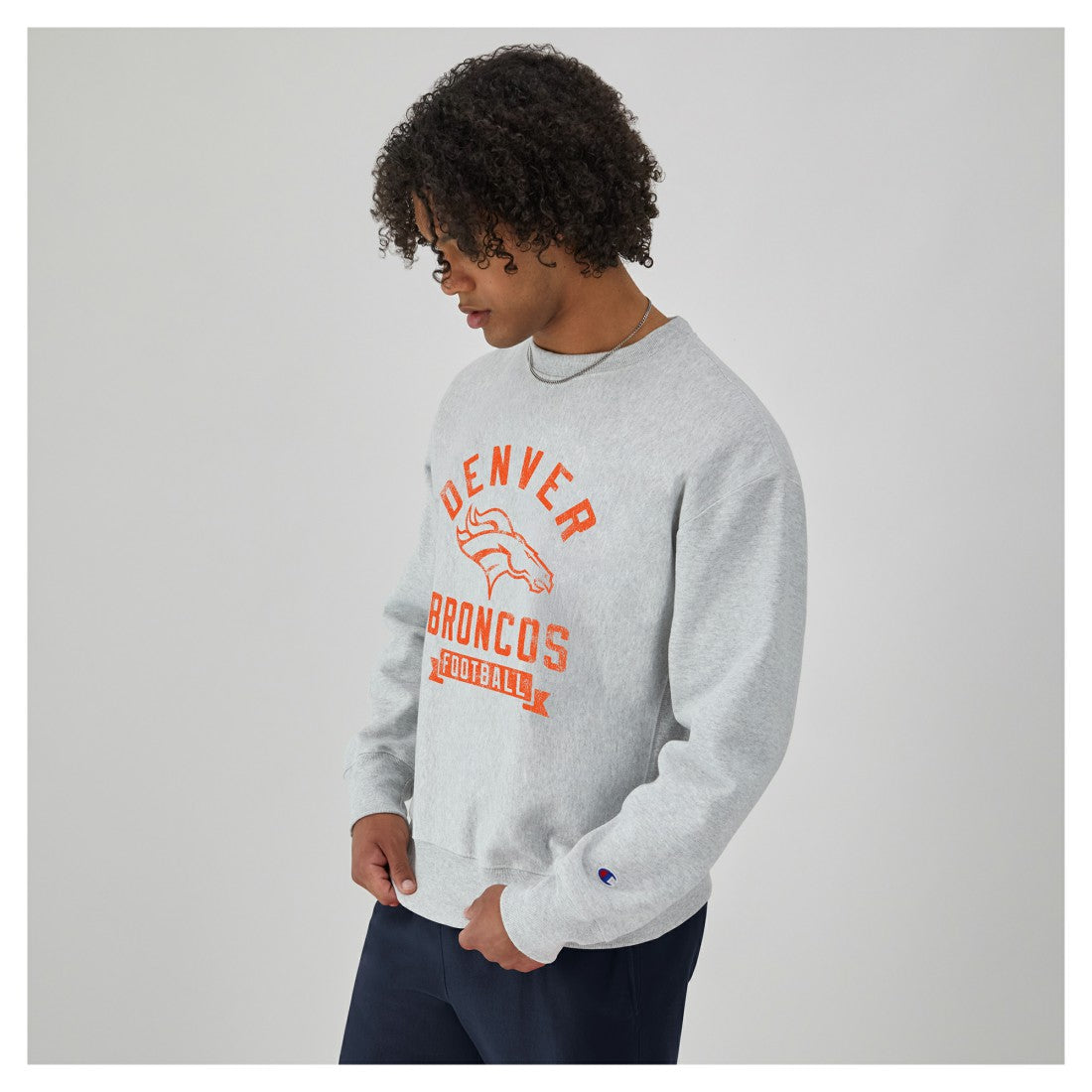 NFL Denver Broncos Reverse Weave Fleece Pullover Sweatshirt