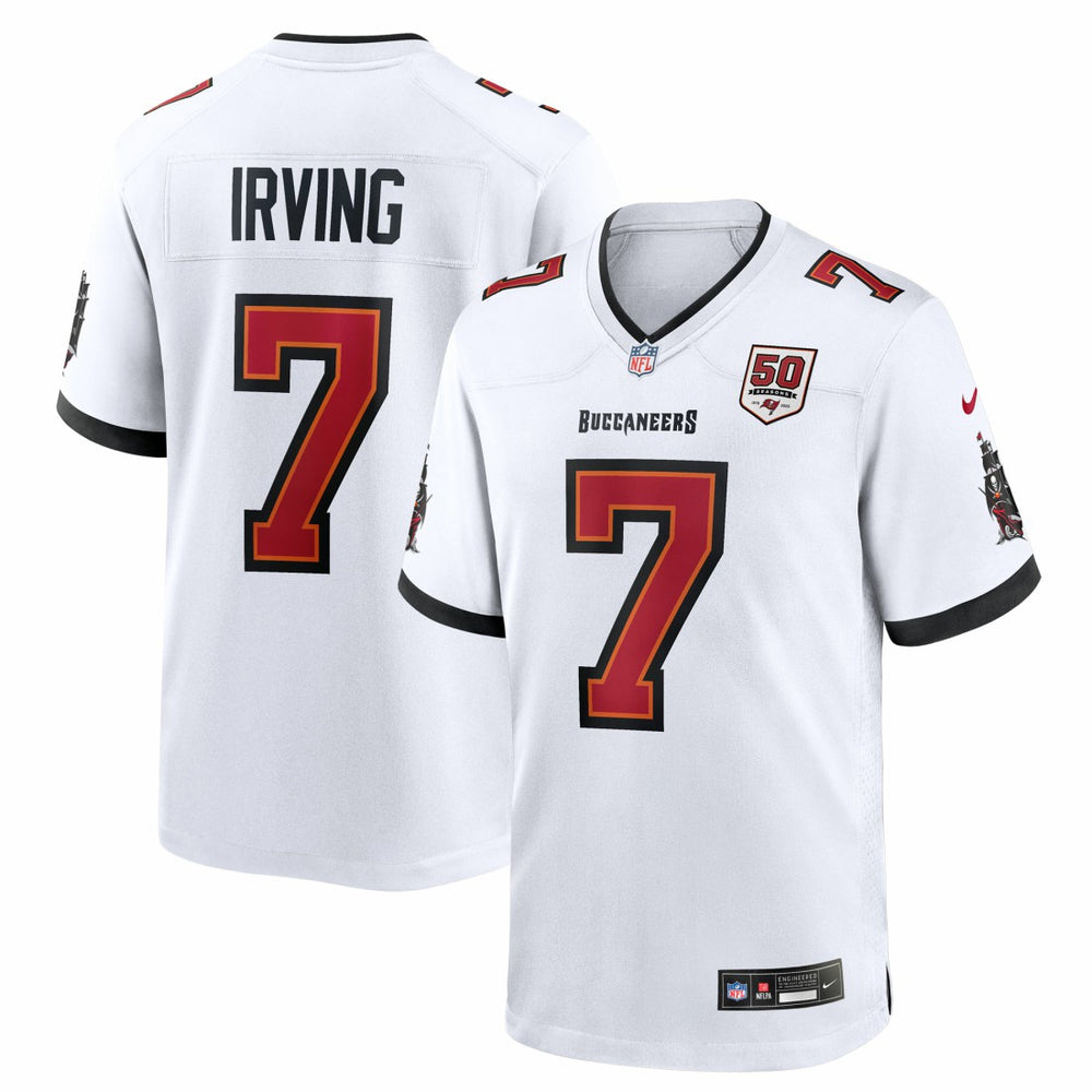 NFL Tampa Bay Buccaneers Bucky Irving  50th Season White Game Jersey