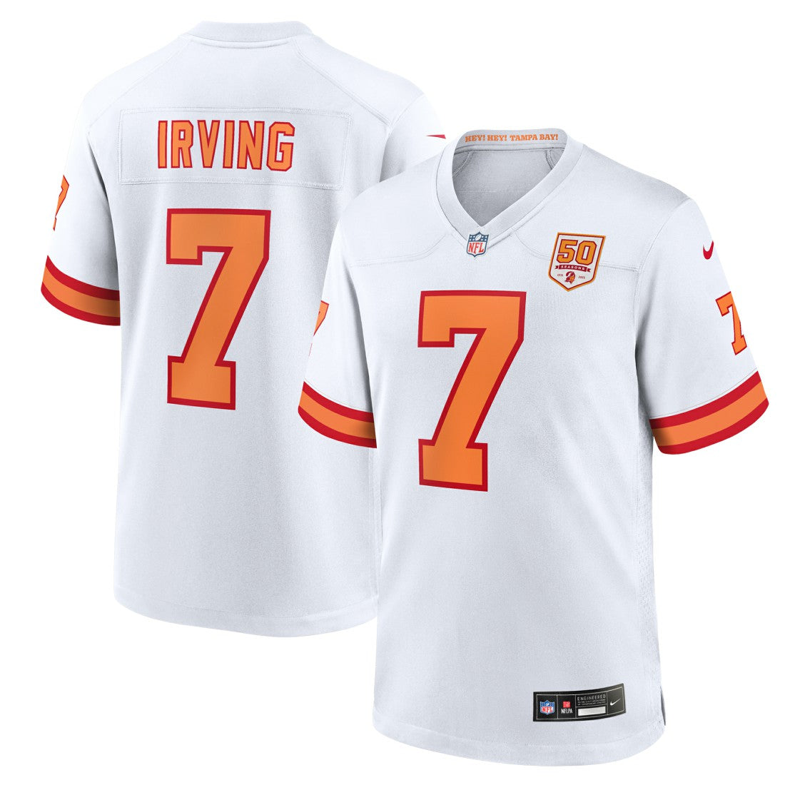 NFL Tampa Bay Buccaneers Bucky Irving '76  50th Season Game Jersey