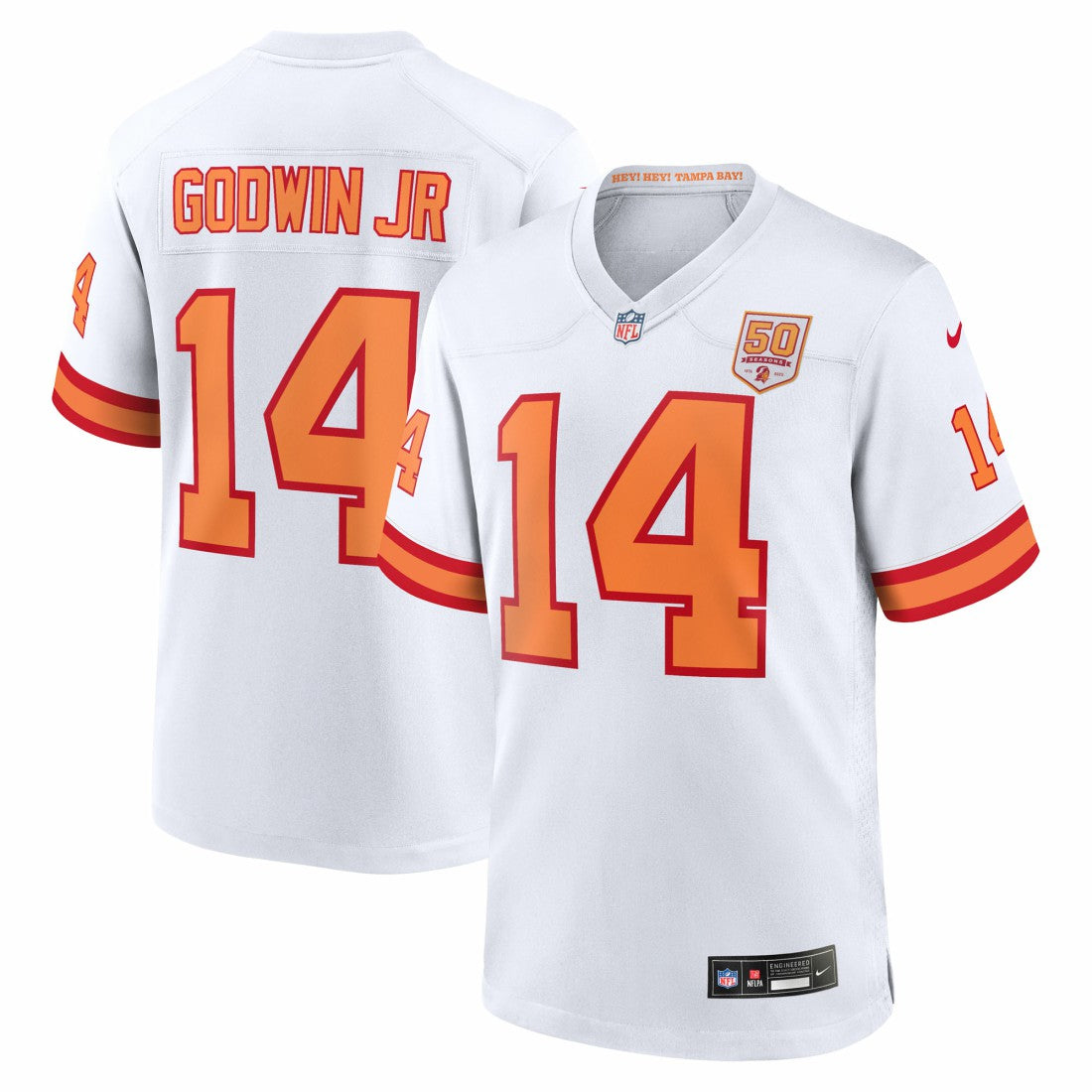 NFL Tampa Bay Buccaneers Chris Godwin Jr. '76  50th Season Game Jersey