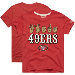NFL San Francisco 49ers Homage Youth Love Sign x ASL 2.0 Tri-Blend T-Shirt