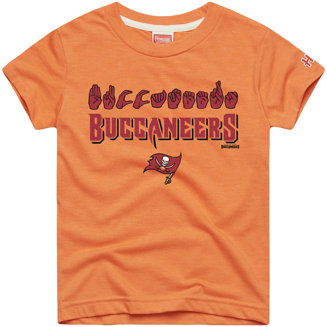 NFL Tampa Bay Buccaneers Homage Youth Love Sign x ASL 2.0 Tri-Blend T-Shirt