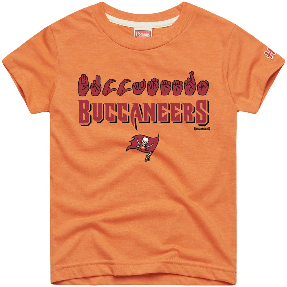 NFL Tampa Bay Buccaneers Homage Youth Love Sign x ASL 2.0 Tri-Blend T-Shirt