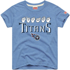 NFL Tennessee Titans Homage Youth Love Sign x ASL 2.0 Tri-Blend T-Shirt