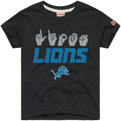 NFL Detroit Lions Homage Youth Love Sign x ASL 2.0 Tri-Blend T-Shirt