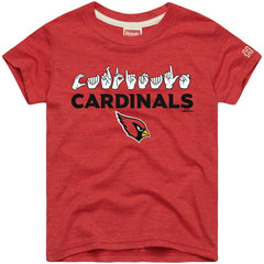 NFL Arizona Cardinals Homage Youth Love Sign x ASL 2.0 Tri-Blend T-Shirt